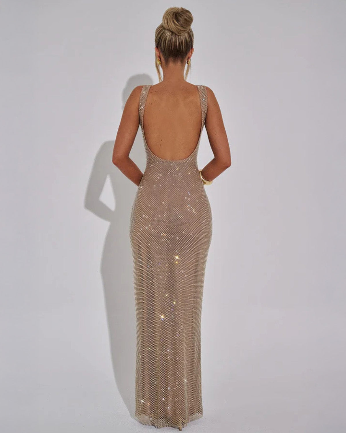 Square Neck Maxi Bodycon Dress