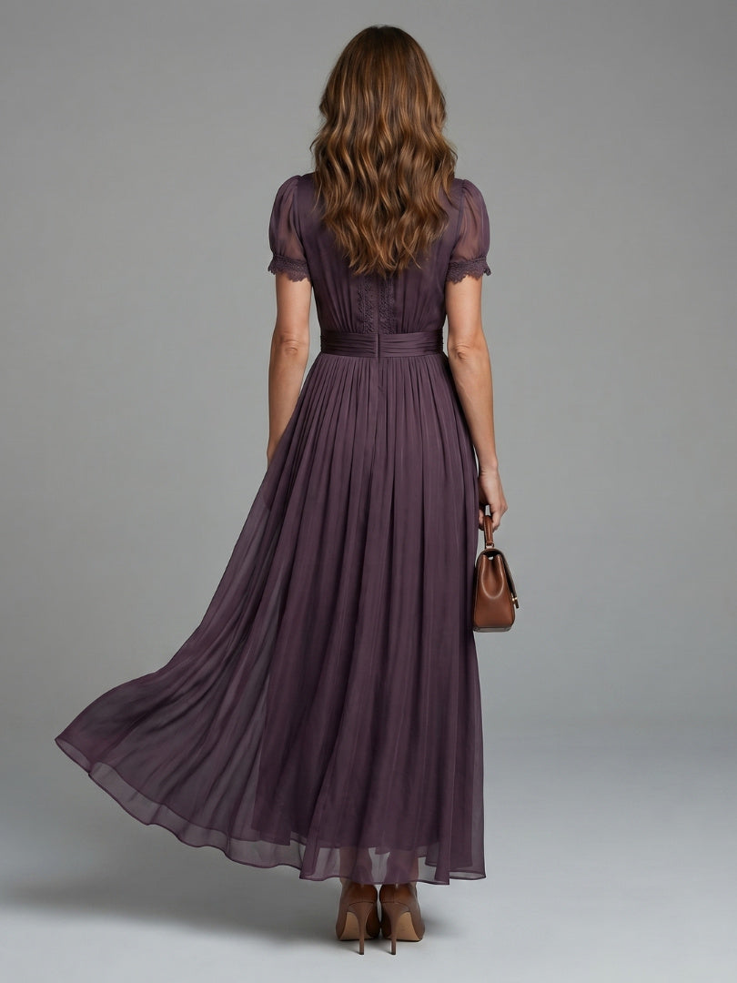 V Neck Floral Maxi Dress