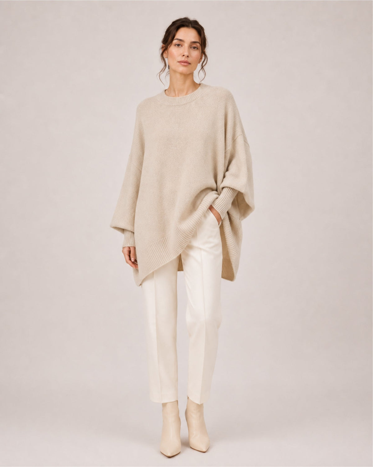 Women's Batwing Crew Neck Oversized Jumper