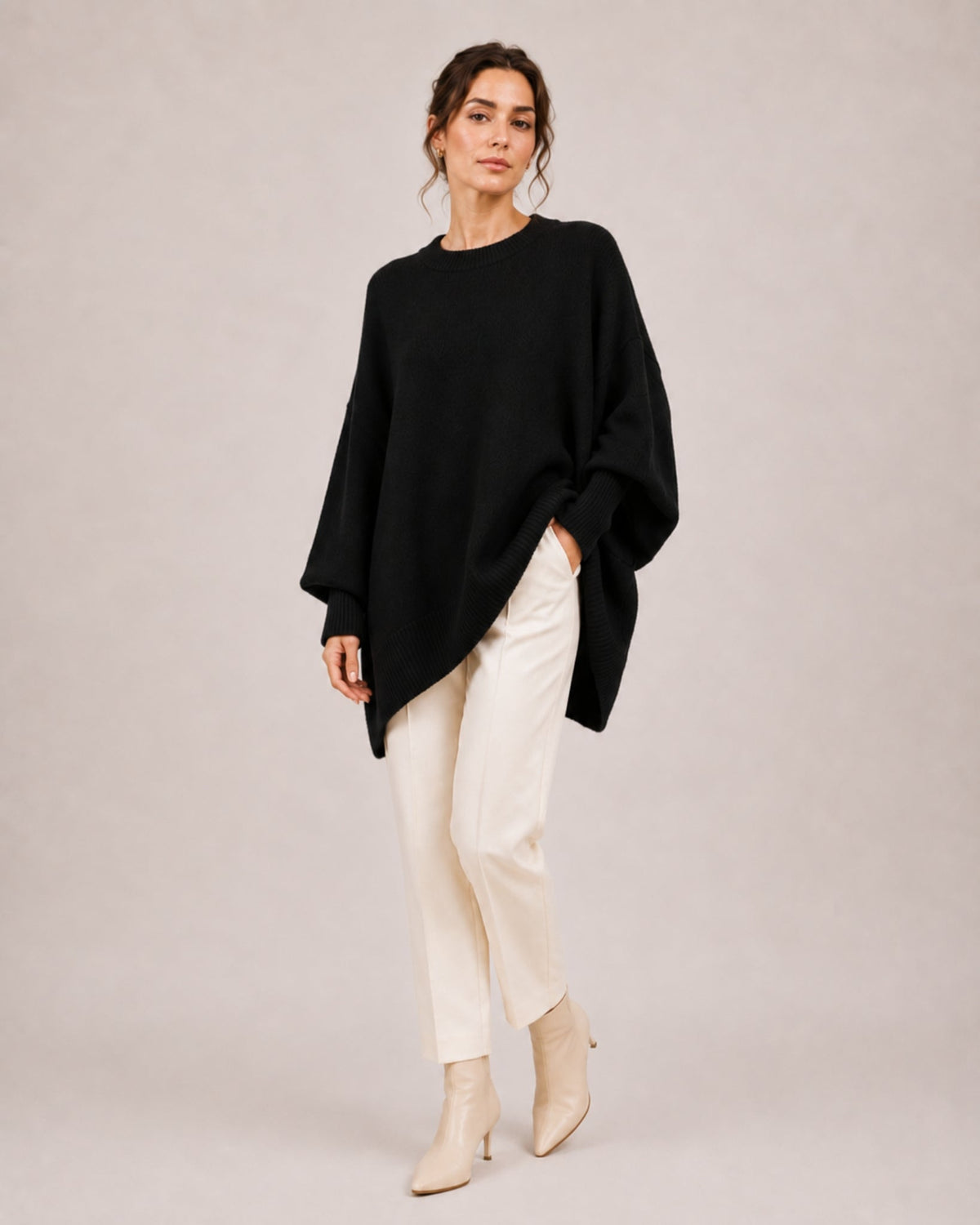 Women's Batwing Crew Neck Oversized Jumper