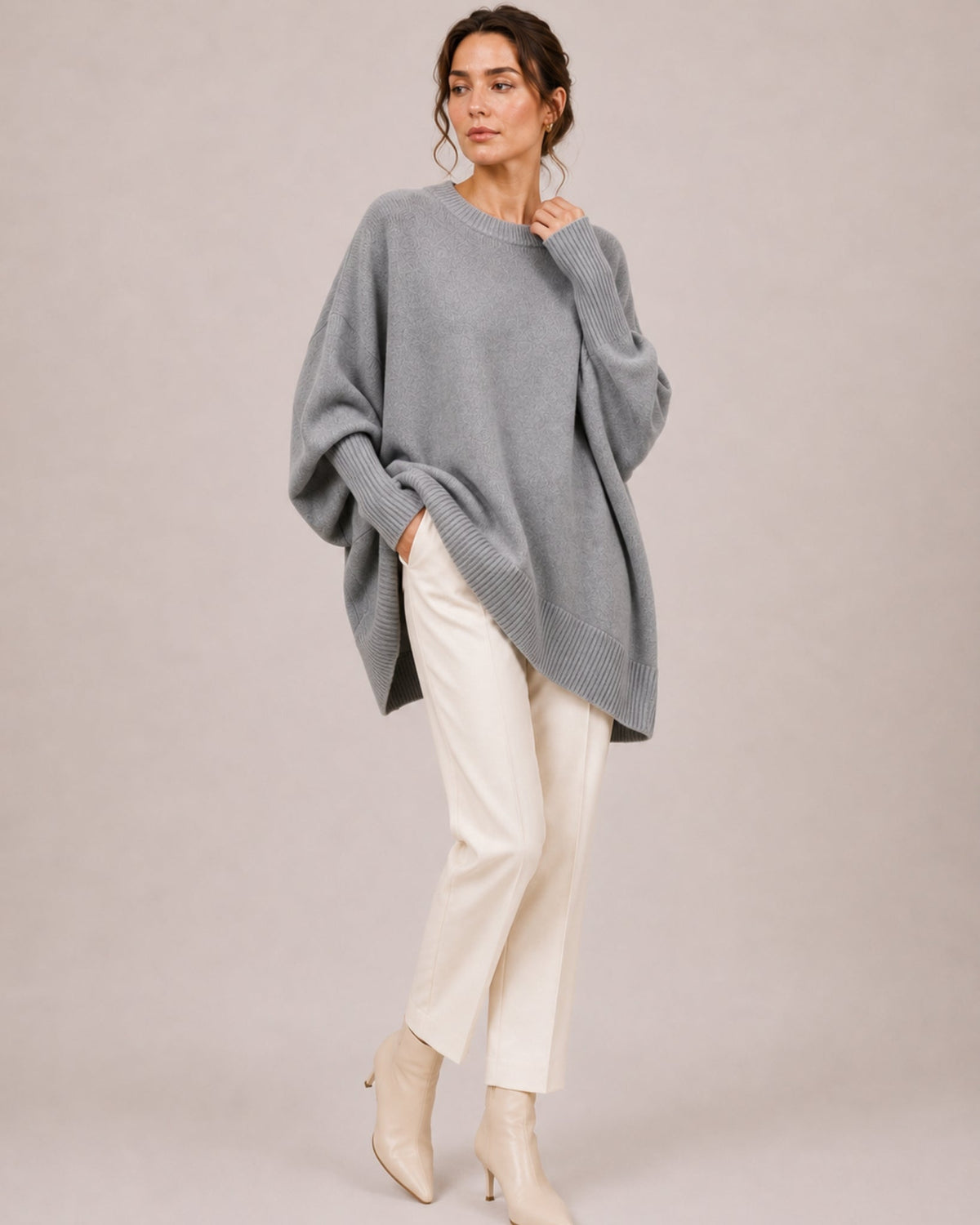 Women's Batwing Crew Neck Oversized Jumper