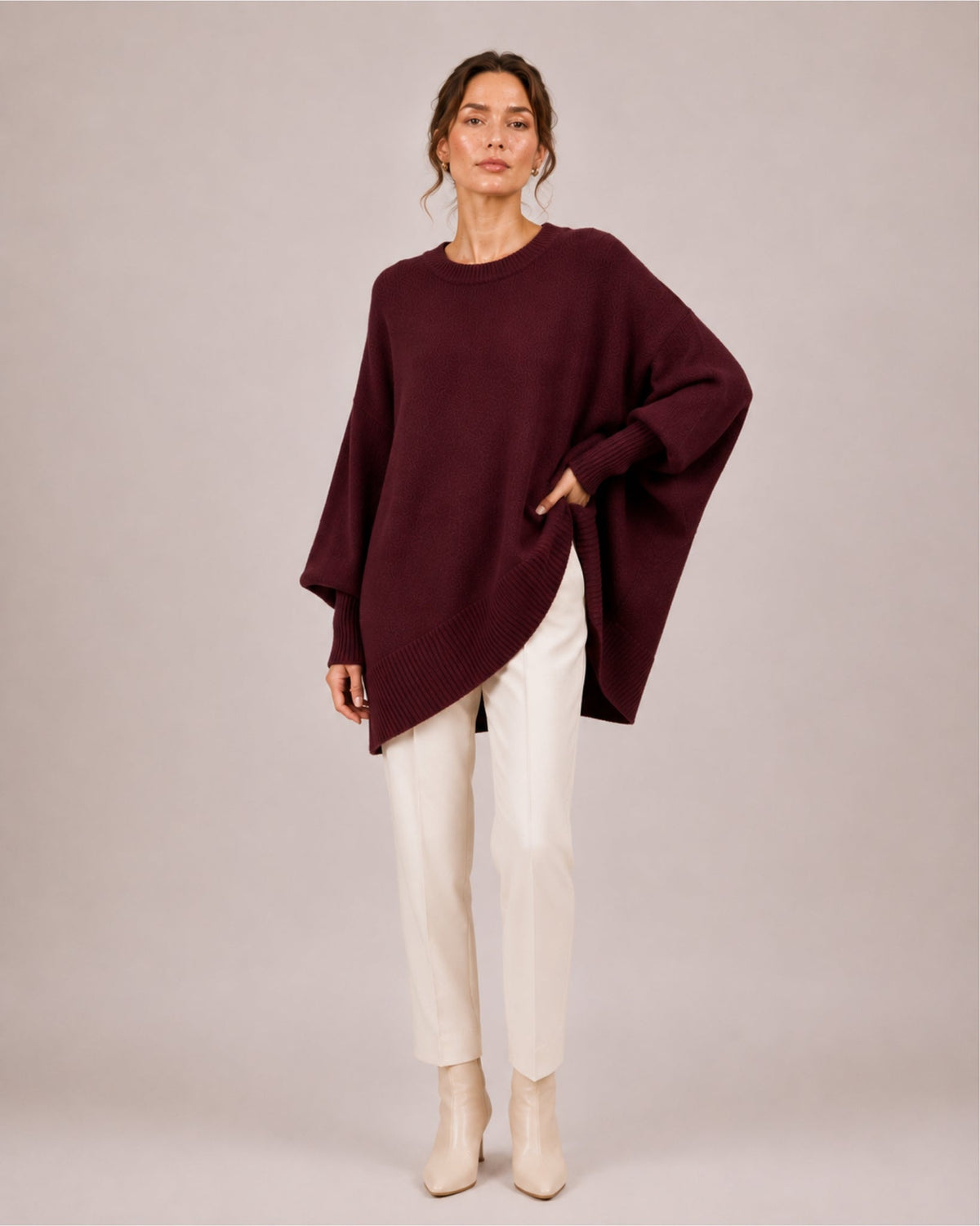 Women's Batwing Crew Neck Oversized Jumper