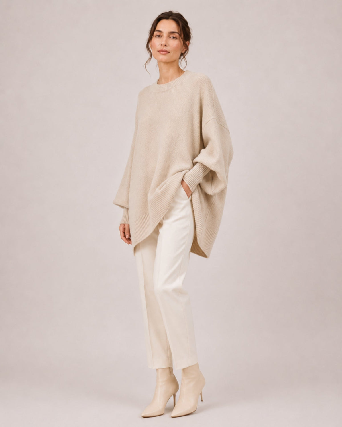 Women's Batwing Crew Neck Oversized Jumper