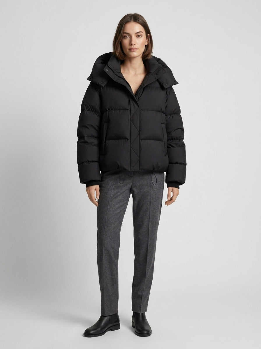 Women's Boxy Plain Puffer Jacket