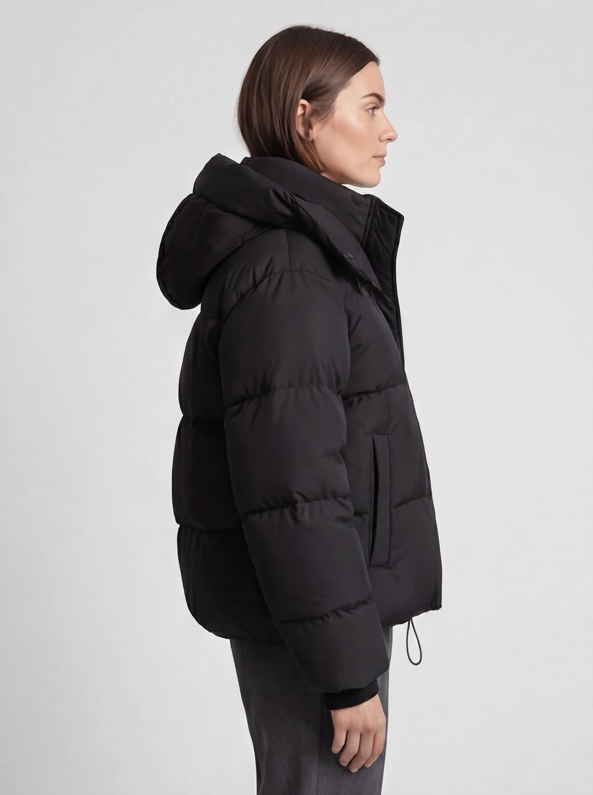 Women's Boxy Plain Puffer Jacket