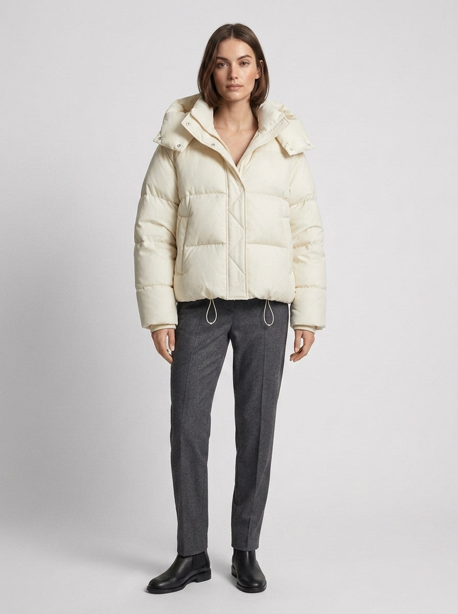 Women's Boxy Plain Puffer Jacket