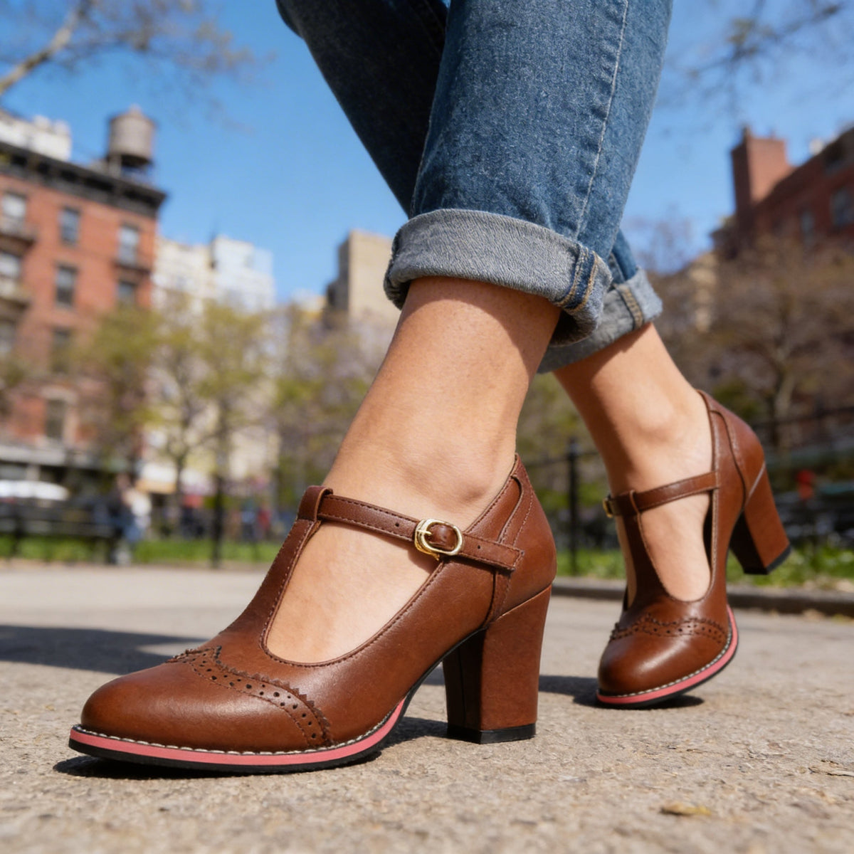 Women's Buckle Heel and Brogue Set