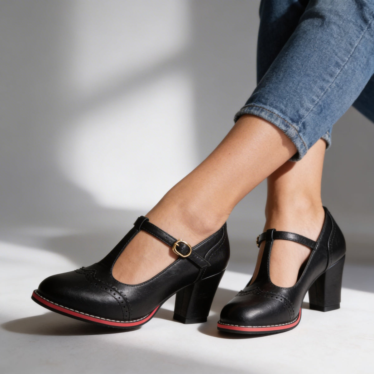 Women's Buckle Heel and Brogue Set