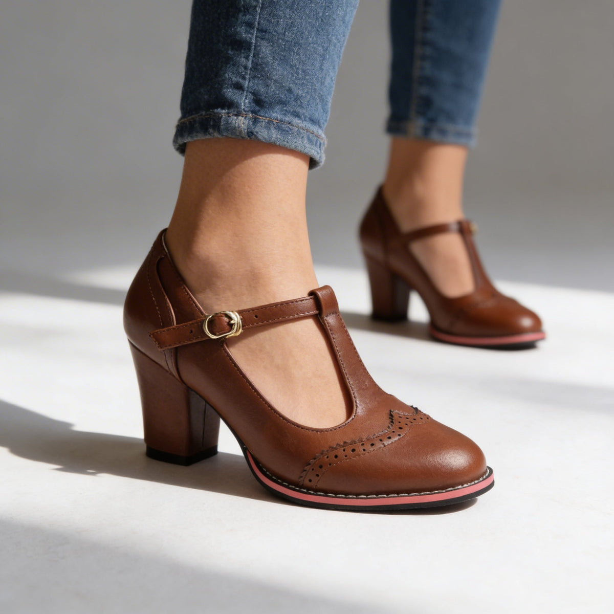 Women's Buckle Heel and Brogue Set