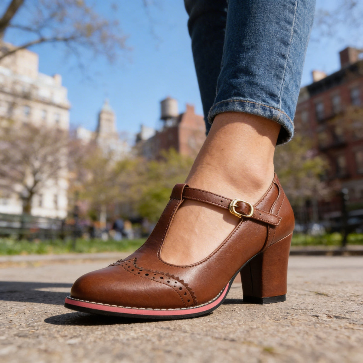 Women's Buckle Heel and Brogue Set