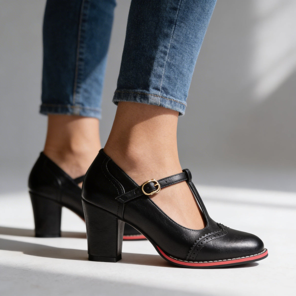 Women's Buckle Heel and Brogue Set