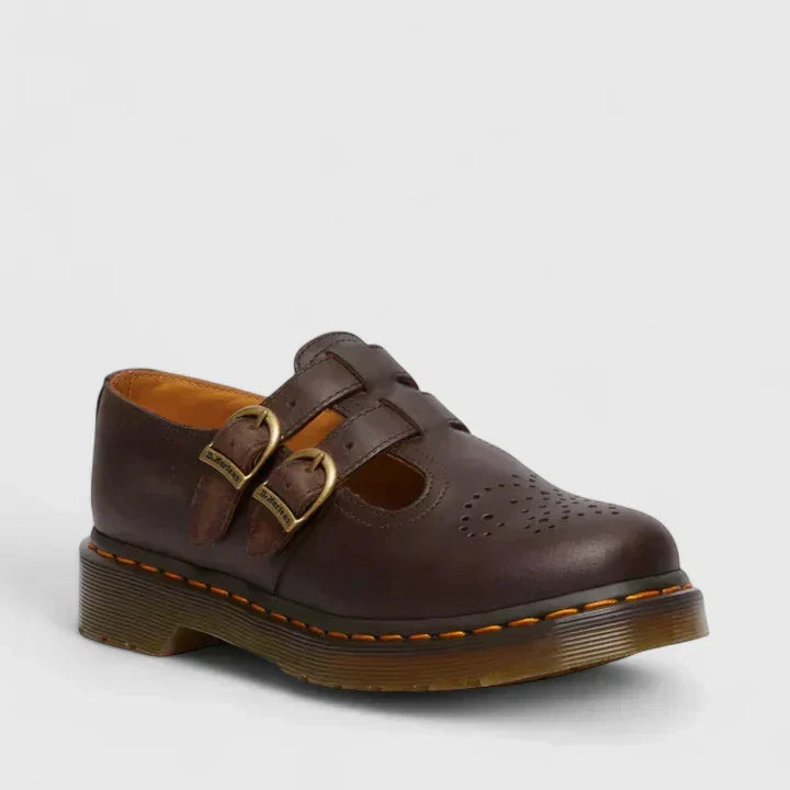 Women's Buckle Leather Mary Jane Shoes