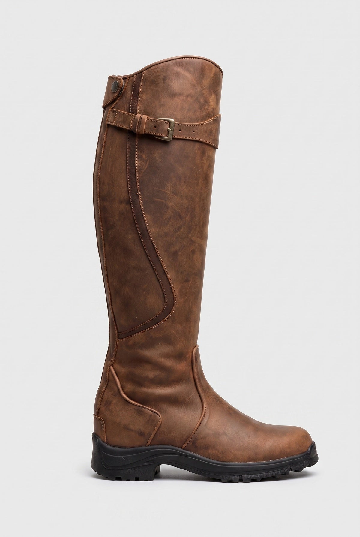 Women's Buckle Waterproof Knee High Boots