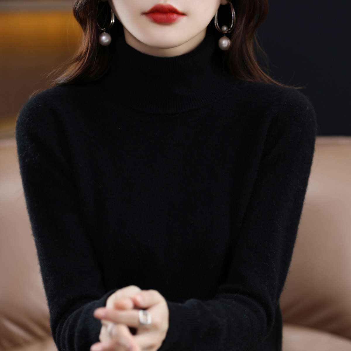 Women's Cashmere Turtleneck Jumper