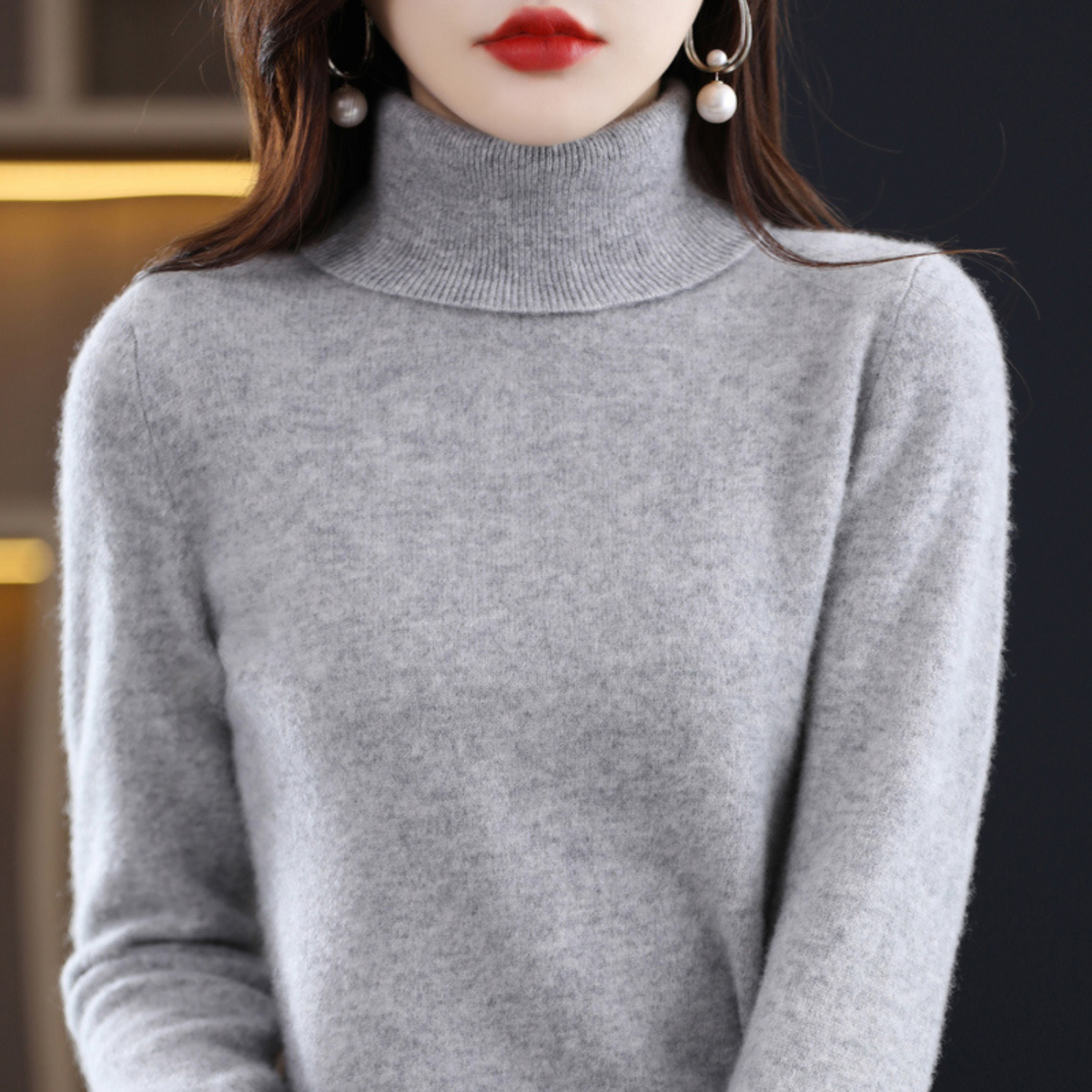 Women's Cashmere Turtleneck Jumper