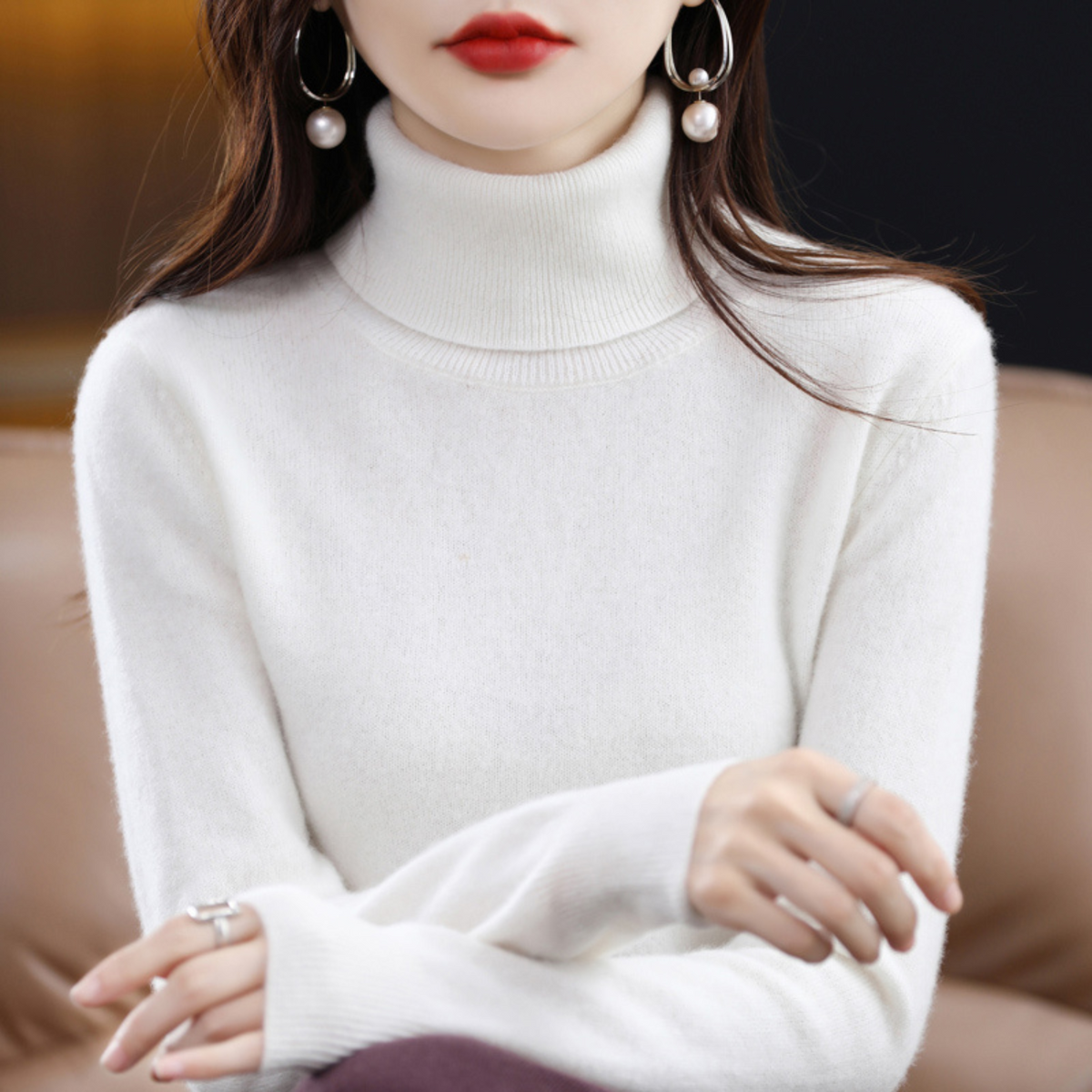 Women's Cashmere Turtleneck Jumper