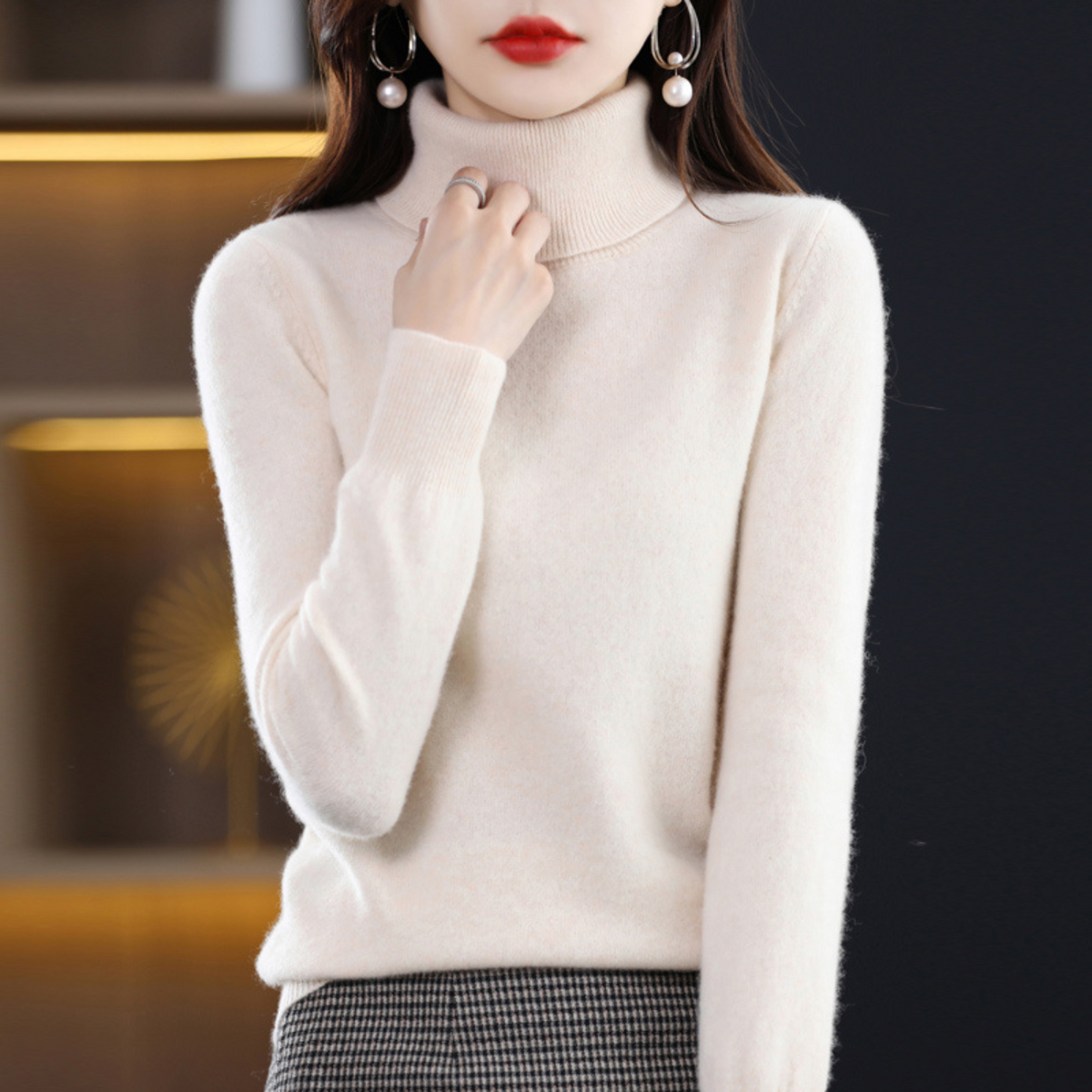 Women's Cashmere Turtleneck Jumper