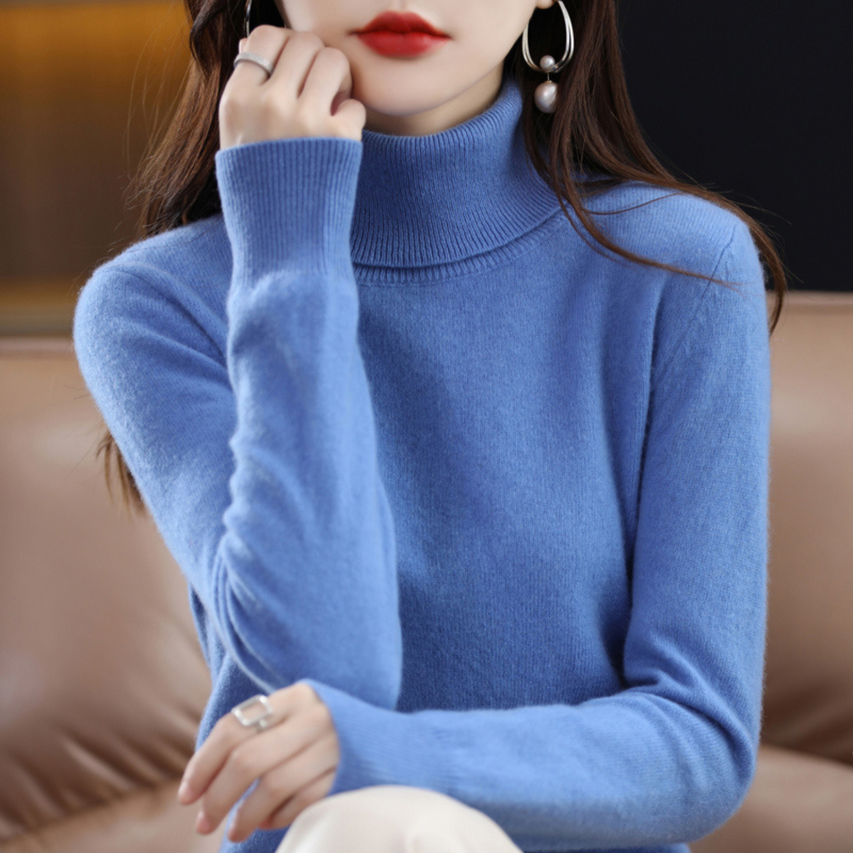 Women's Cashmere Turtleneck Jumper