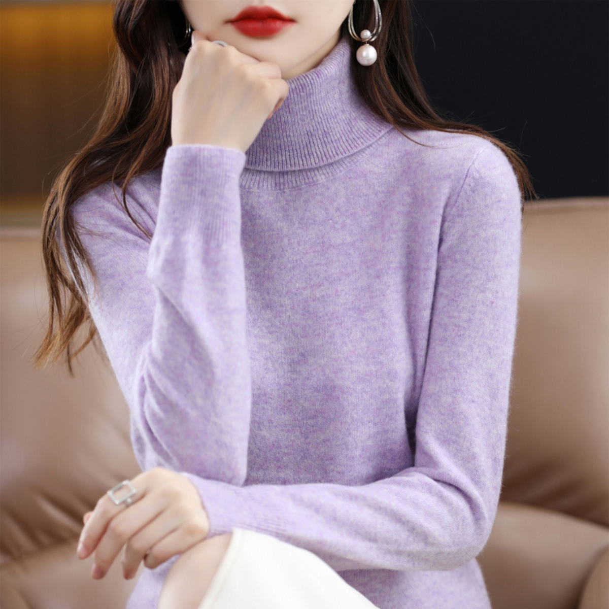 Women's Cashmere Turtleneck Jumper