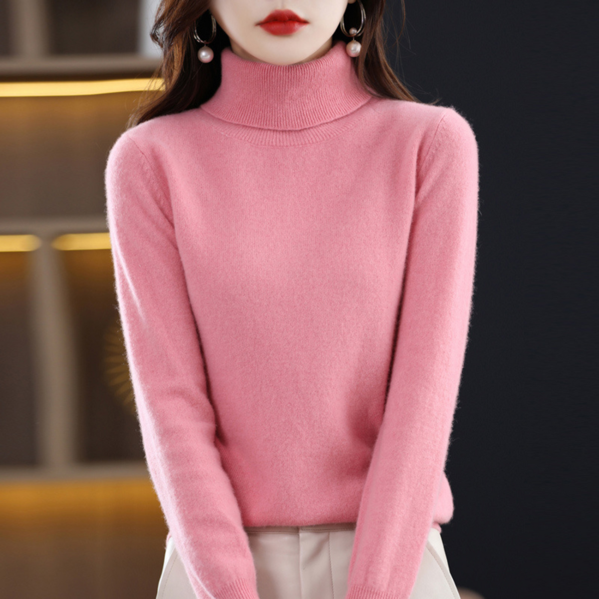 Women's Cashmere Turtleneck Jumper