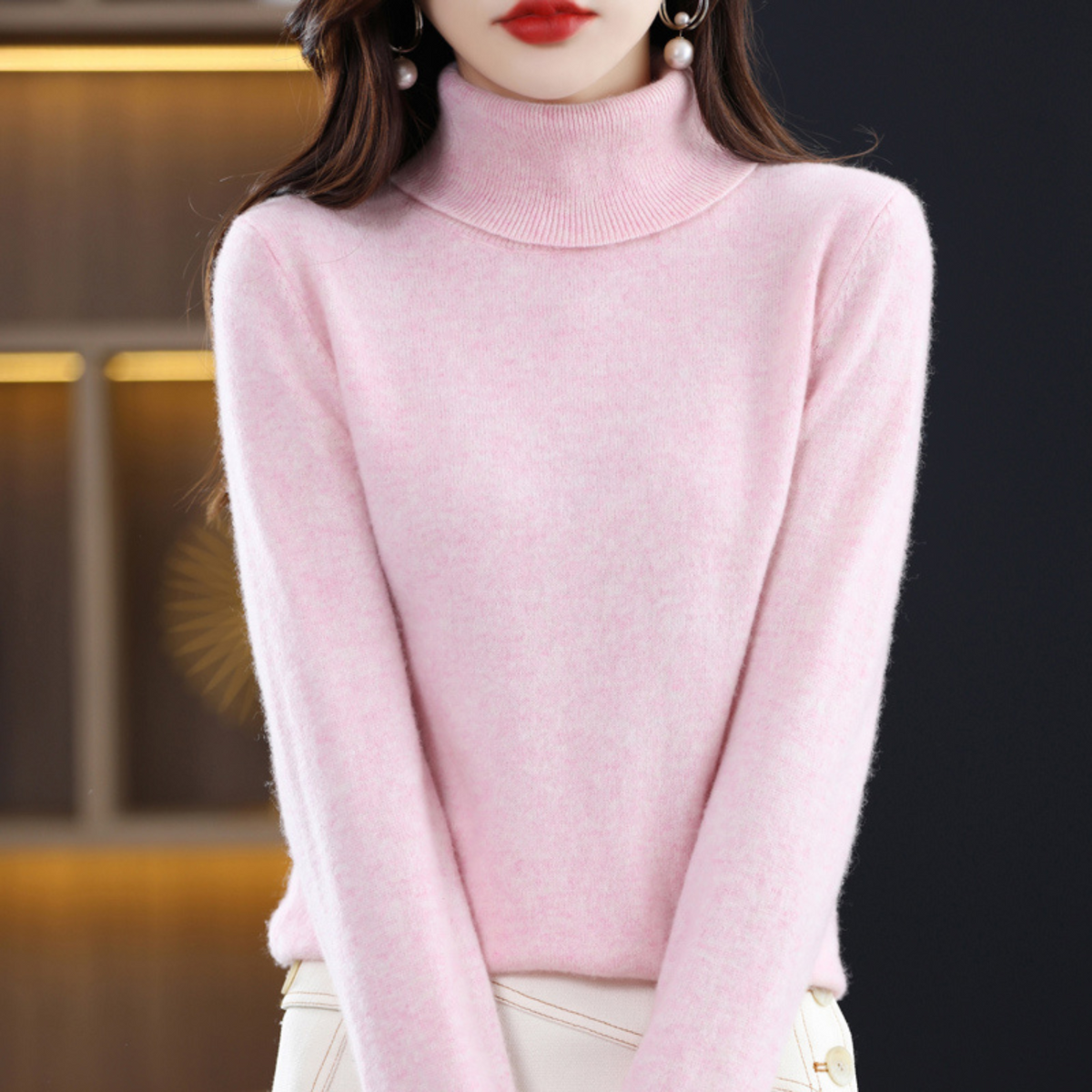 Women's Cashmere Turtleneck Jumper