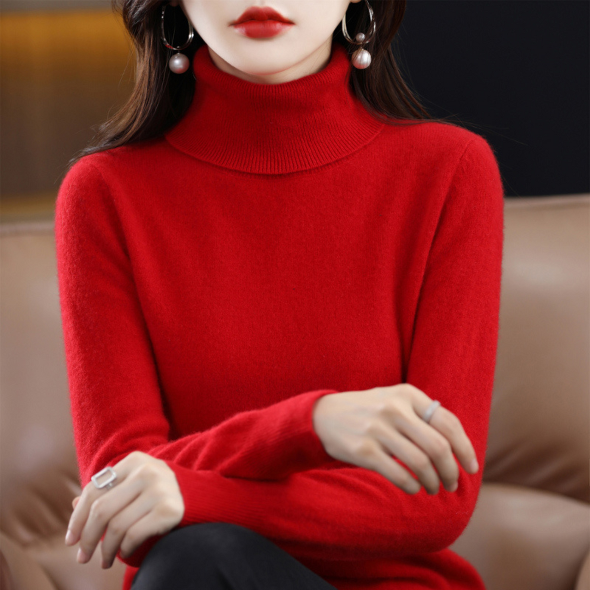Women's Cashmere Turtleneck Jumper