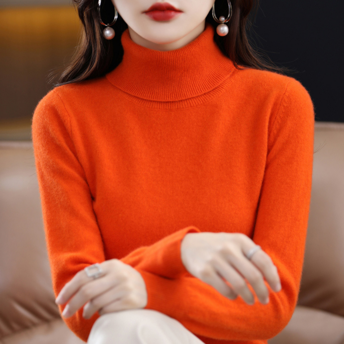 Women's Cashmere Turtleneck Jumper