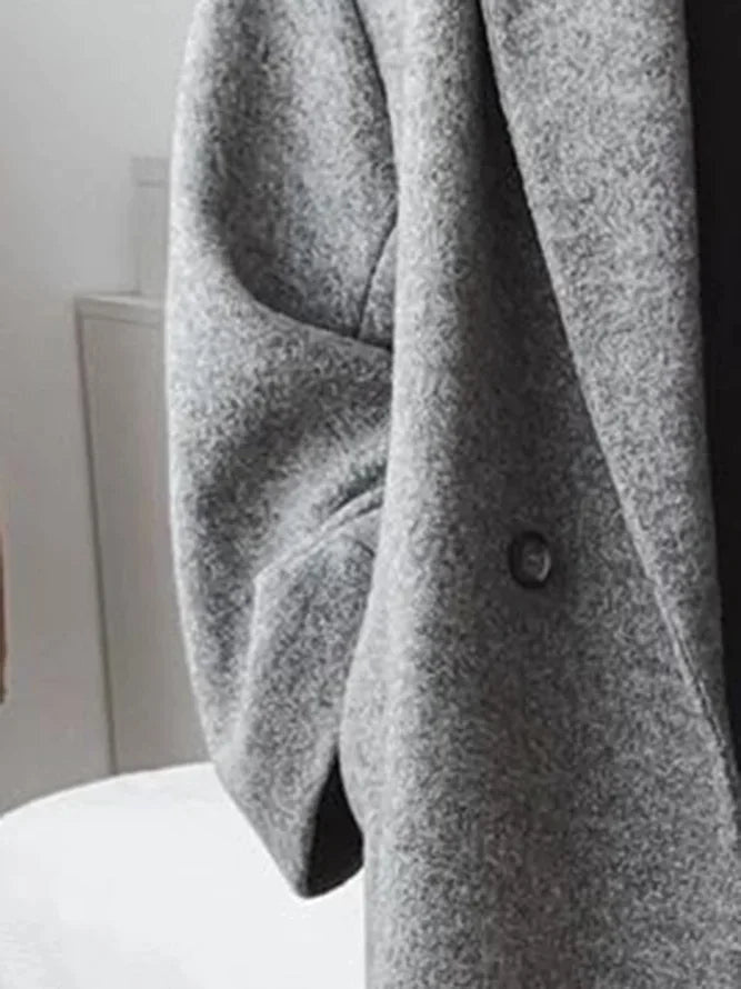 Women's Collared Double Breasted Tailored Overcoat