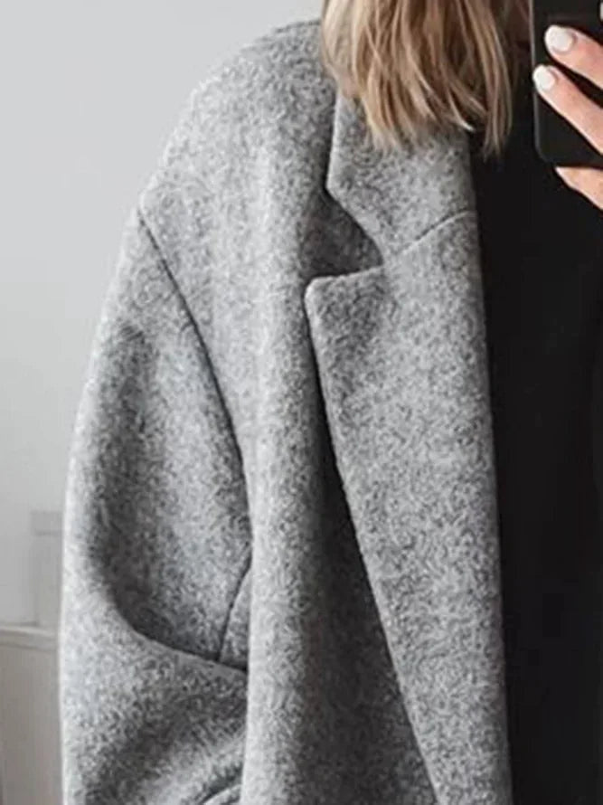 Women's Collared Double Breasted Tailored Overcoat