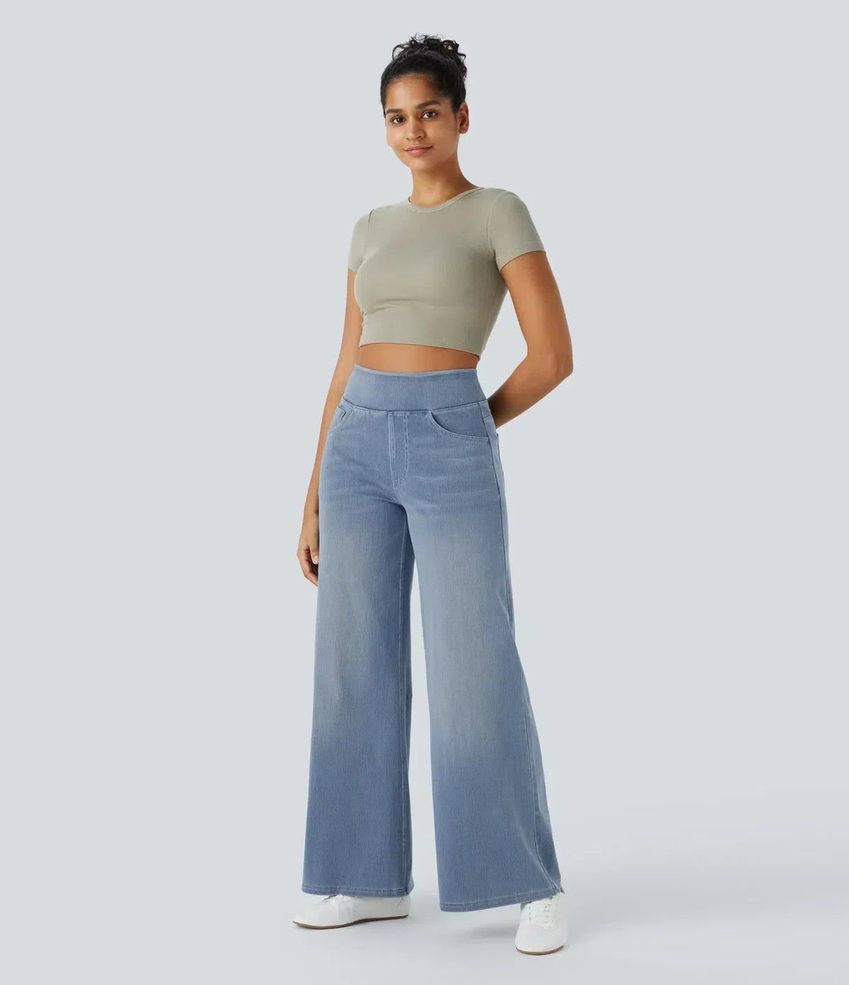 Women's Comfortable High Wide Leg Jeans