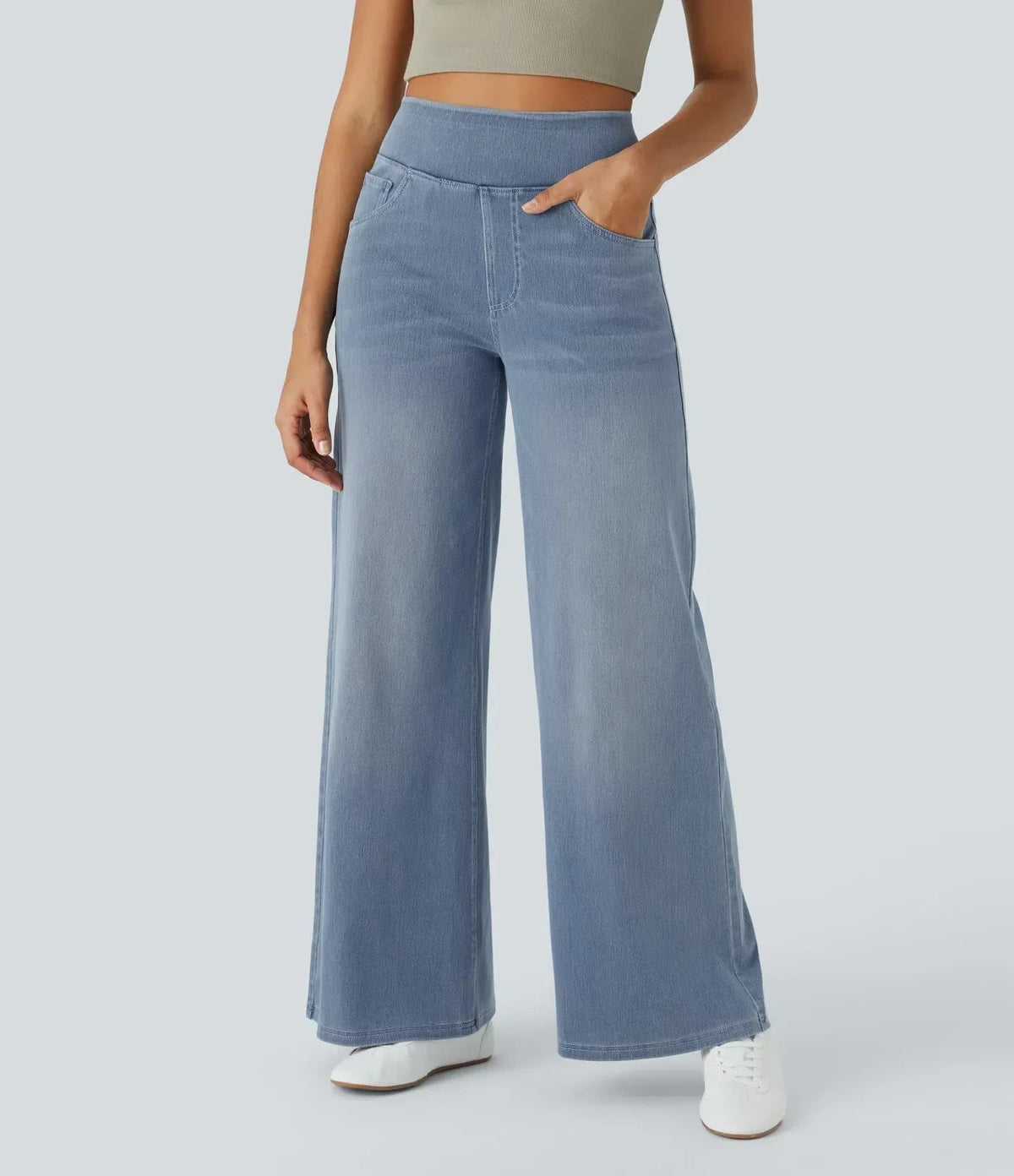 Women's Comfortable High Wide Leg Jeans