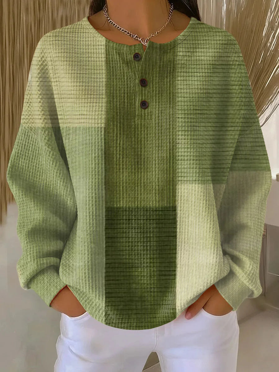 Women's Crew Neck Waffle Jumper