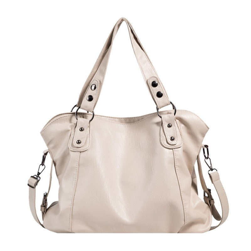 Women's Faux Leather Zip Shoulder Bag