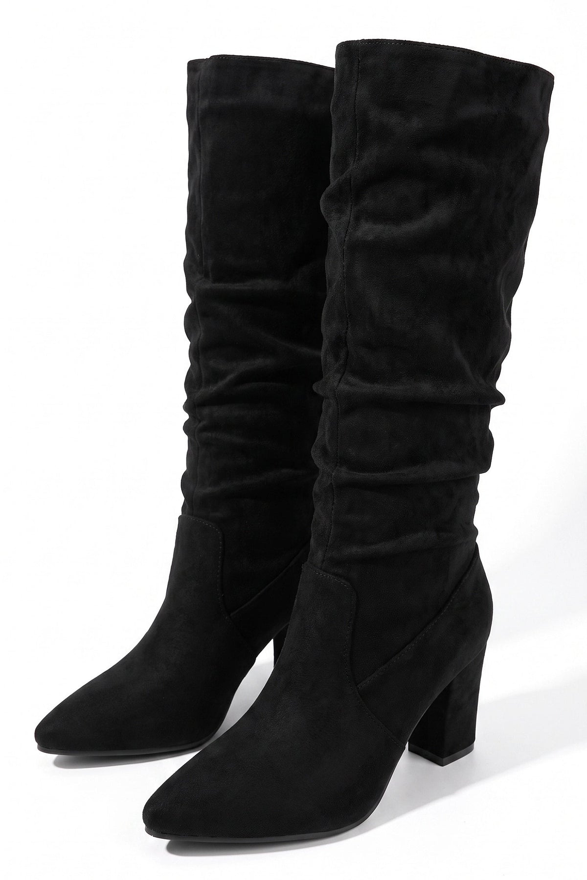 Women's Faux Suede Slouch Knee High Boots