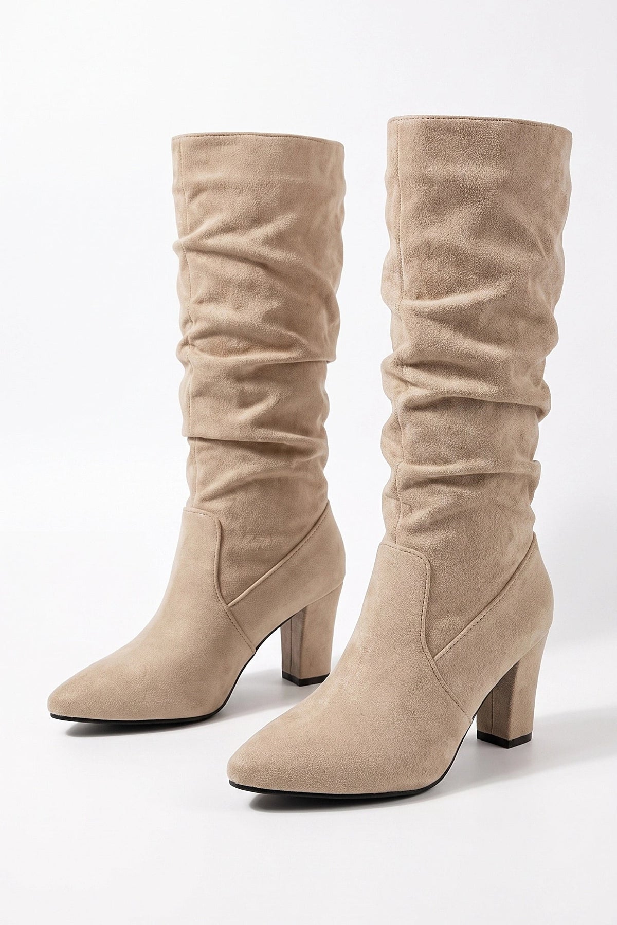 Women's Faux Suede Slouch Knee High Boots