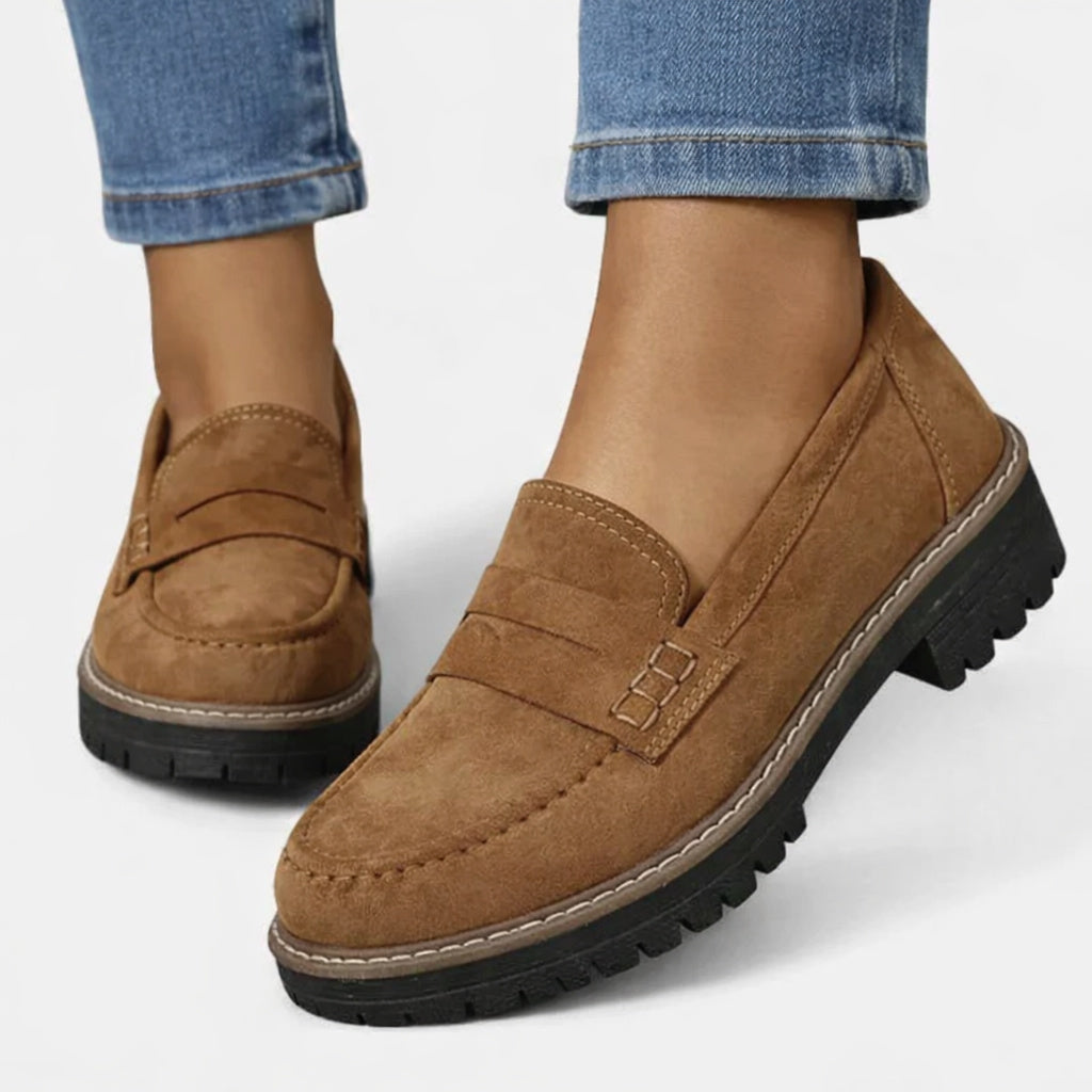 Women's Faux Suede Supportive Comfort Loafers