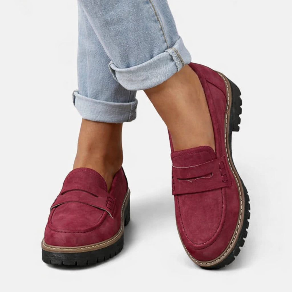 Women's Faux Suede Supportive Comfort Loafers