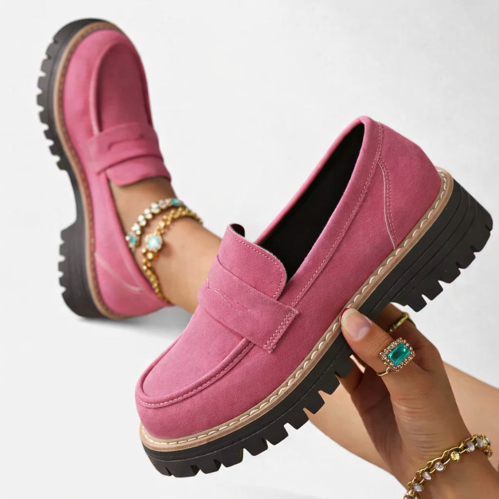 Women's Faux Suede Supportive Comfort Loafers