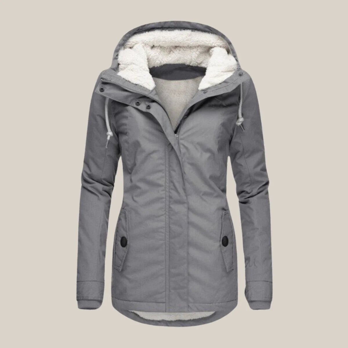 Women's Fitted Hooded Quilted Jacket