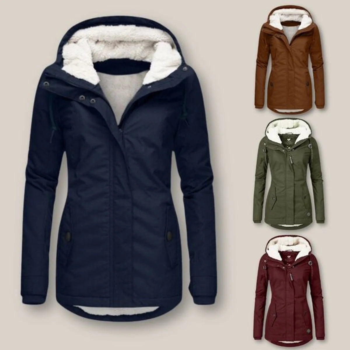 Women's Fitted Hooded Quilted Jacket