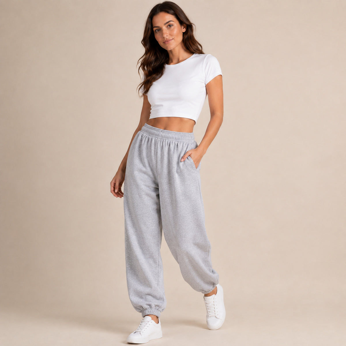 Women's High Waisted Ankle Baggy Joggers