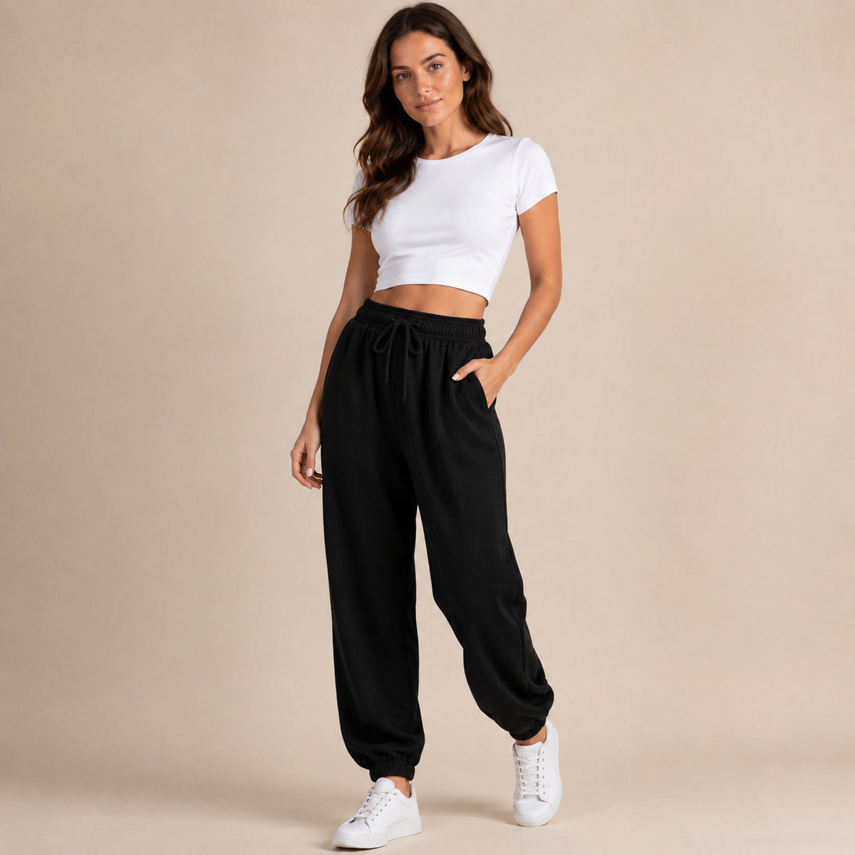 Women's High Waisted Ankle Baggy Joggers