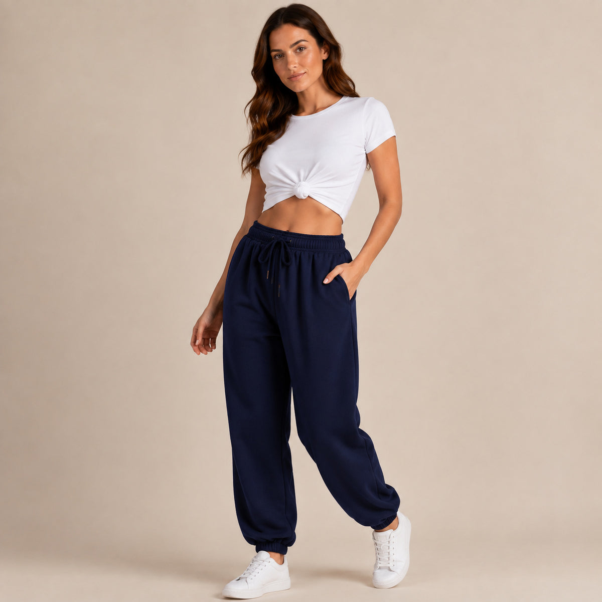 Women's High Waisted Ankle Baggy Joggers