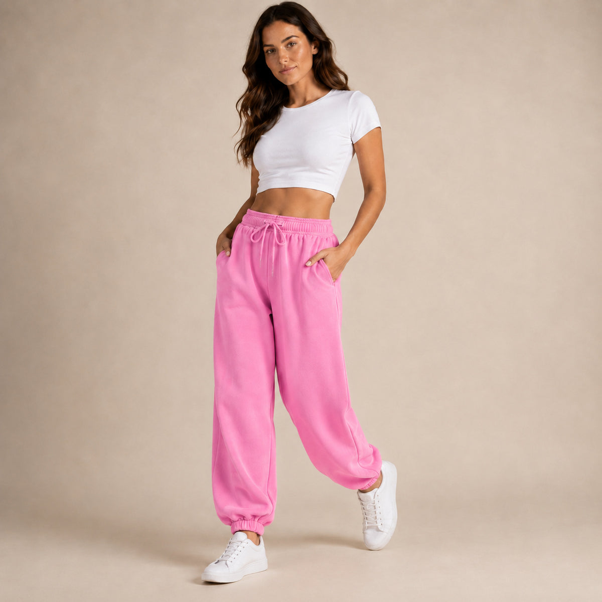 Women's High Waisted Ankle Baggy Joggers