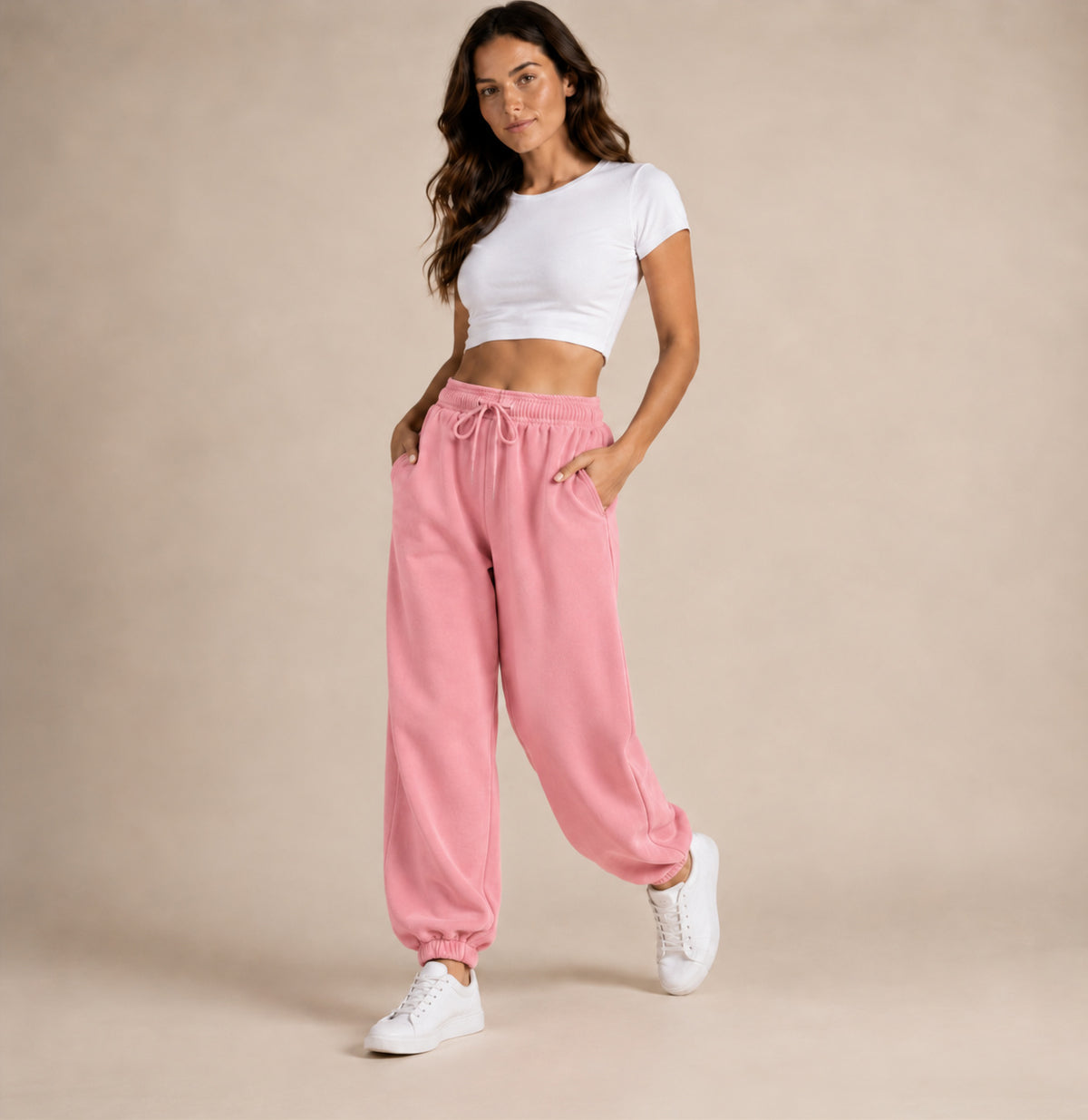 Women's High Waisted Ankle Baggy Joggers