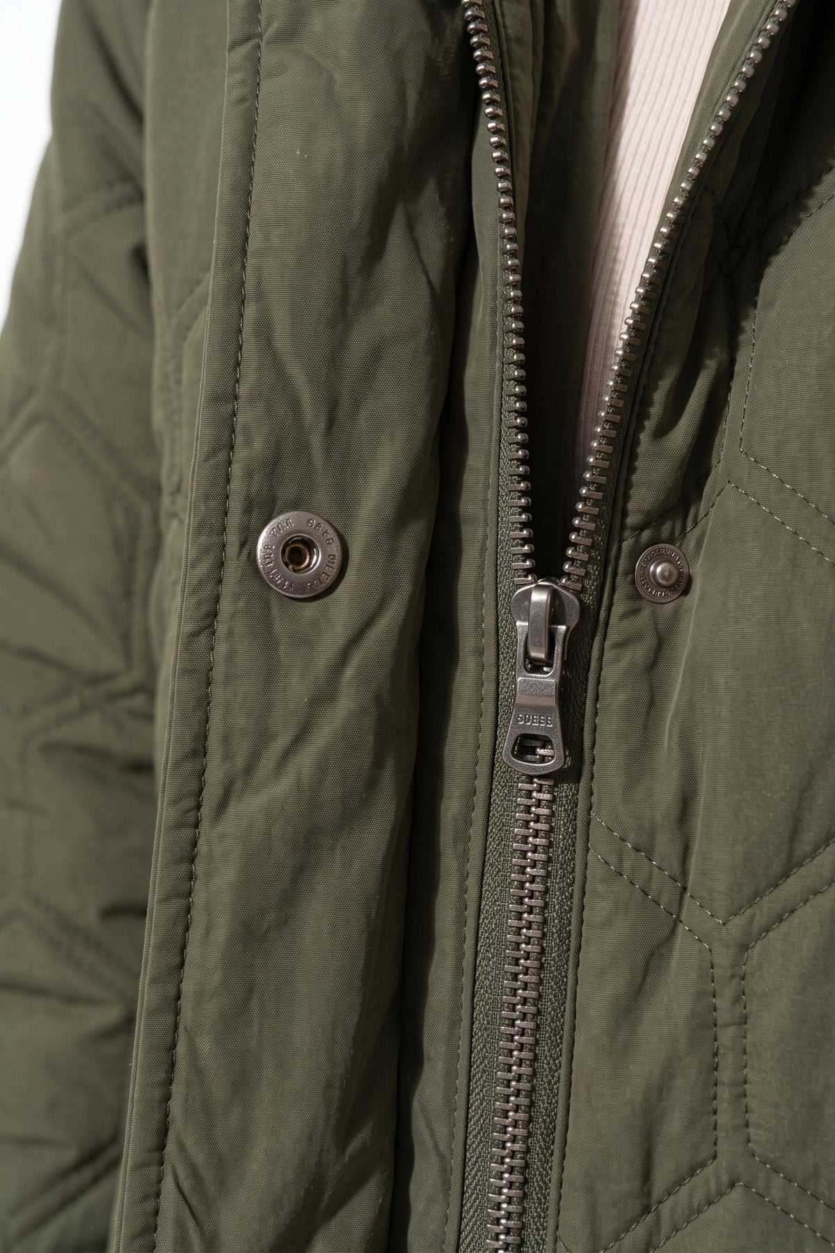 Women's Hooded Geometric Quilted Long Puffer Coat