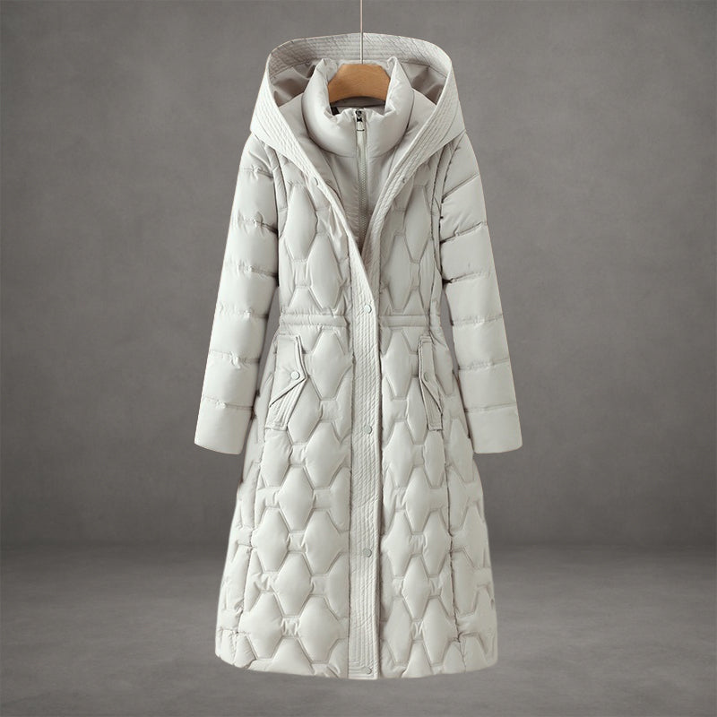 Women's Hooded Quilted Long Down Puffer Coat