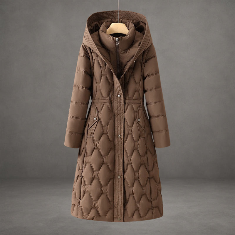 Women's Hooded Quilted Long Down Puffer Coat