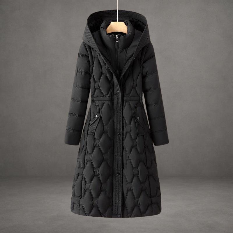 Women's Hooded Quilted Long Down Puffer Coat