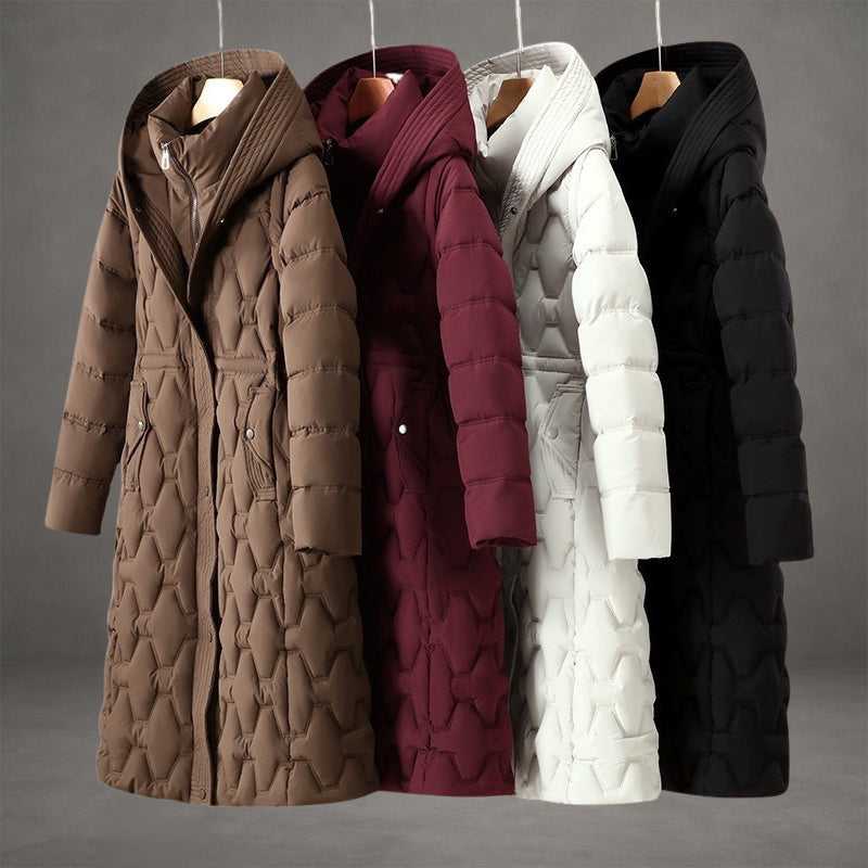 Women's Hooded Quilted Long Down Puffer Coat